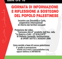 Sabato 24 marzo ore 18 - Per la Palestina