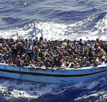 Presidio a Piazza Italia contro le stragi di migranti