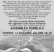 Venerdì 12 dicembre ore 18.30 - Acqua pubblica